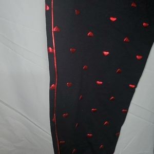 NWT Disney Girls Black Pants w/ Hearts